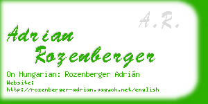 adrian rozenberger business card